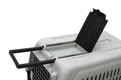 YES4PETS Large Plastic Kennels Pet Carrier Dog Cat Cage Crate With Handle and Wheel Black Pet Care > Dog Supplies > Dog Kennels YES4PETS