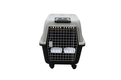 YES4PETS XL Plastic Kennels Pet Carrier Dog Cat Cage Crate With Handle and Removable Wheel Black Pet Care > Dog Supplies > Dog Kennels YES4PETS