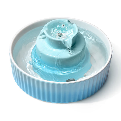 YES4PETS Blue Ceramic Electric Pet Water Fountain Dog Cat Water Feeder Bowl Dispenser Pet Care > Dog Supplies > Dog Bowls, Feeders & Waterers Woofy and Whiskers