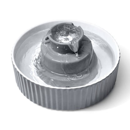YES4PETS Grey Ceramic Electric Pet Water Fountain Dog Cat Water Feeder Bowl Dispenser Pet Care > Dog Supplies > Dog Bowls, Feeders & Waterers Woofy and Whiskers