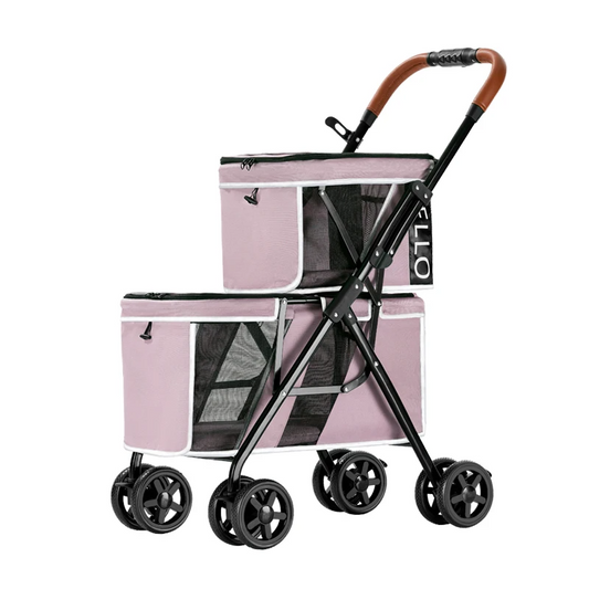 Bello Double Dog-Pink Pet Care > Dog Supplies > Dog Carriers & Crates fur king