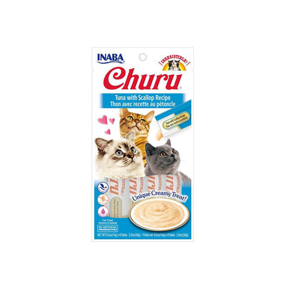 INABA Churu Tuna With Scallop Recipe(14G X 4) 6PK Pet Care > Pet Food > Cat Food Inaba