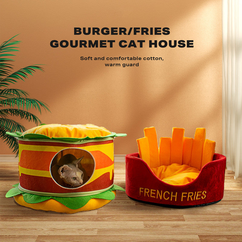 Washable Hamburger Pet Cat Dogs Bed Pet Care > Cat Supplies > Cat Furniture Woofy and Whiskers