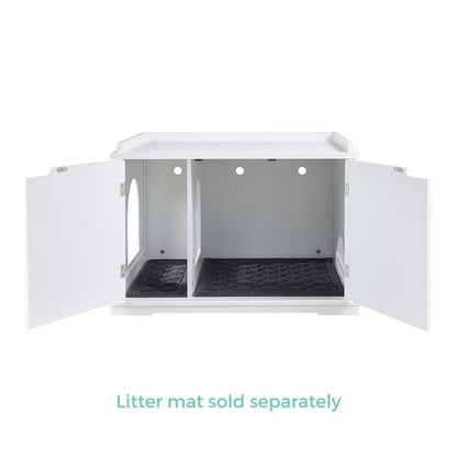 Cleo Cat Litter Cabinet, White Pet Care > Cat Supplies > Cat Litter Woofy and Whiskers