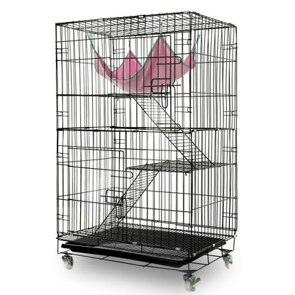 3 Level Rabbit Bird Cage Ferret Parrot Aviary Cat Rat Aviary Budgie Hamster Pet Cages Castor XL Pet Care > Bird > Bird Cages & Stands Woofy and Whiskers