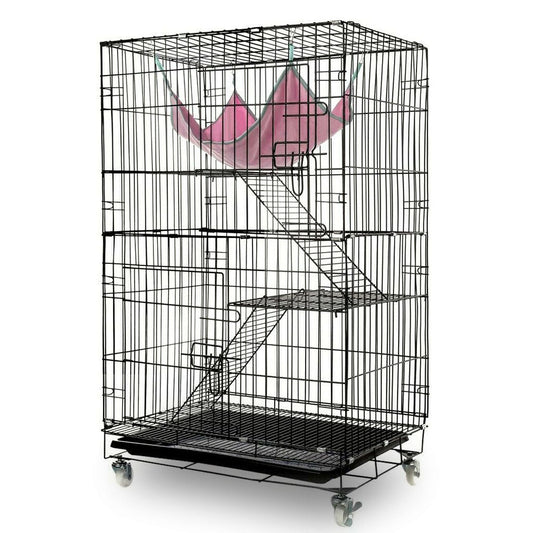 3 Level Rabbit Bird Cage Ferret Parrot Aviary Cat Rat Aviary Budgie Hamster Pet Cages Castor XL Pet Care > Bird > Bird Cages & Stands Woofy and Whiskers