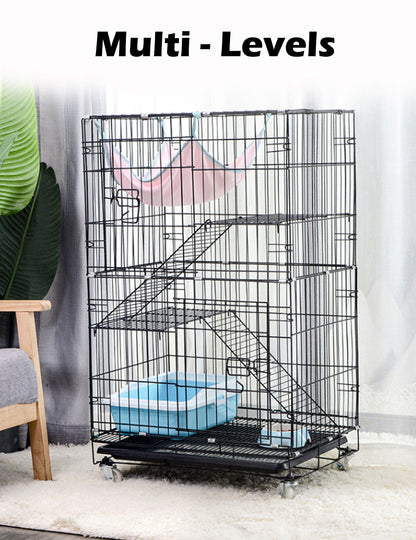 3 Level Rabbit Bird Cage Ferret Parrot Aviary Cat Rat Aviary Budgie Hamster Pet Cages Castor XL Pet Care > Bird > Bird Cages & Stands Woofy and Whiskers