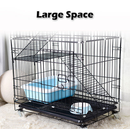 3 Level Rabbit Bird Cage Ferret Parrot Aviary Cat Rat Aviary Budgie Hamster Pet Cages Castor XL Pet Care > Bird > Bird Cages & Stands Woofy and Whiskers