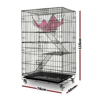 3 Level Rabbit Bird Cage Ferret Parrot Aviary Cat Rat Aviary Budgie Hamster Pet Cages Castor XL Pet Care > Bird > Bird Cages & Stands Woofy and Whiskers
