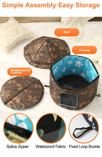 Outdoor Waterproof Cat House - Insulated, Weatherproof, Warm Shelter for Cats, Ideal for Winter Protection, Size: L 45*41cm Pet Care > Cat Supplies > Cat Furniture Woofy and Whiskers