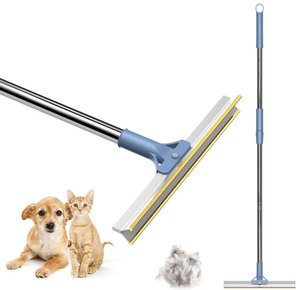 Pet Hair Remover Floor Squeegee with Extendable Handle ,Effective Fur and Hair Sweeper for Hard Floors Pet Care > Cleaning & Maintenance > Pet Cleaning Supplies Woofy and Whiskers