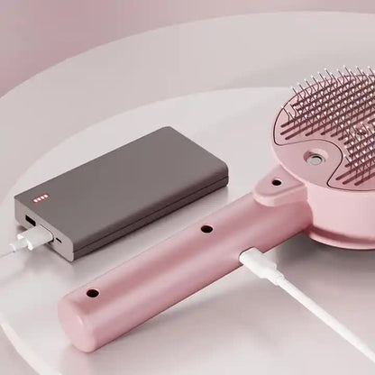 Pink Pet Grooming Spray and Massage Brush | One-Click Hair Removal Comb for Cats & Dogs | UV Sterilization for Mites Control Pet Care > Cleaning & Maintenance > Pet Cleaning Supplies Generic