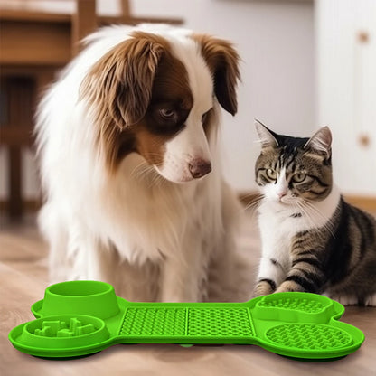 Orange Silicone Pet Licking Mat Slow Feeder Pad with Strong Suction and Foldable Design, Heat Resistant -40°C to 240°C, for Dogs and Cats Pet Care > Dog Supplies > Dog Bowls, Feeders & Waterers Woofy and Whiskers