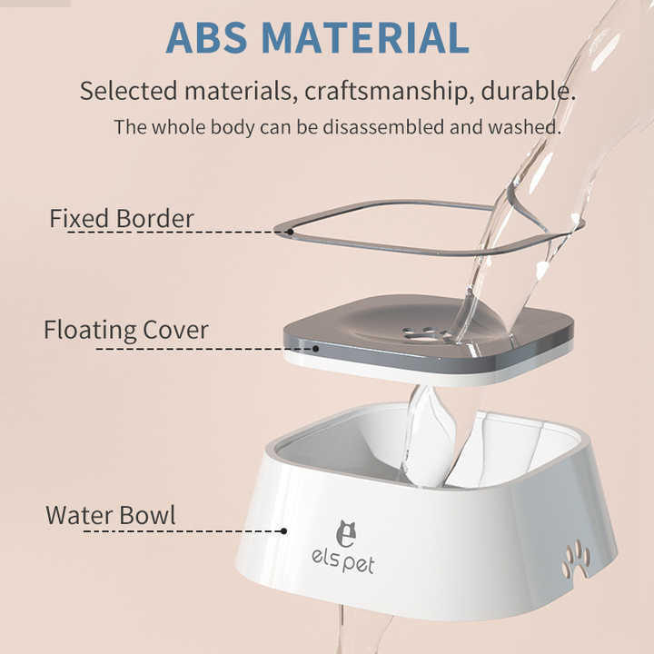 Blue Anti-Spill Floating Pet Water Bowl for Dogs and Cats - 1L Capacity, Splash-Proof and Anti-Wet Mouth Design Pet Care > Dog Supplies > Dog Bowls, Feeders & Waterers Woofy and Whiskers