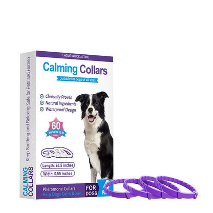 Purple Calming Collars for Dogs - Natural Stress Relief, Adjustable, 4 Pack Pet Care > Dog Supplies > Dog Collars, Leads & Harnesses Woofy and Whiskers