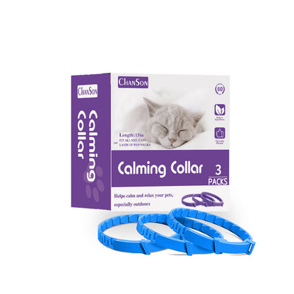 Blue Calming Collars for Cats - Natural Anxiety Relief, Adjustable, 3 Pack (2 set/6PCS) Pet Care > Cleaning & Maintenance > Pet Medical Collars Woofy and Whiskers