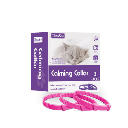 Pink Calming Collars for Cats - Natural Anxiety Relief, Adjustable, 3 Pack (2 set/6PCS) Pet Care > Cleaning & Maintenance > Pet Medical Collars Woofy and Whiskers