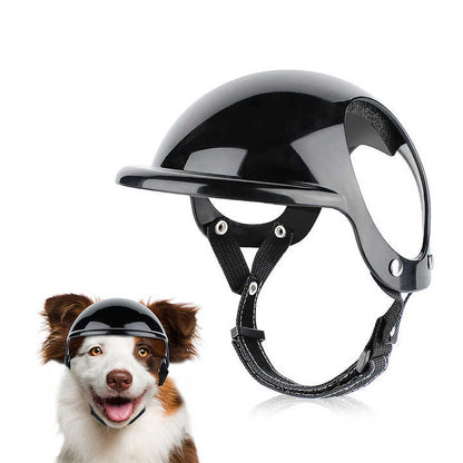 Size M Black Pet Safety Helmet - Stylish Protective Headgear for Dogs Pet Care > Dog Supplies > Dog Training Aids Woofy and Whiskers