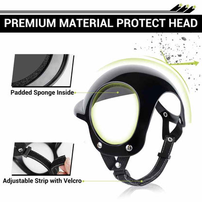 Size M Black Pet Safety Helmet - Stylish Protective Headgear for Dogs Pet Care > Dog Supplies > Dog Training Aids Woofy and Whiskers