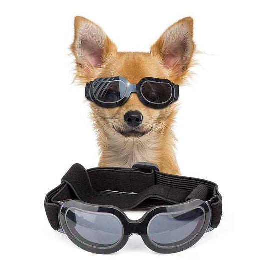 Black Lenses Pet Sunglasses for Dogs and Cats - UV Protection, Adjustable Strap, Anti-Wind and Anti-Fog Pet Goggles Pet Care > Dog Supplies > Dog Training Aids Woofy and Whiskers