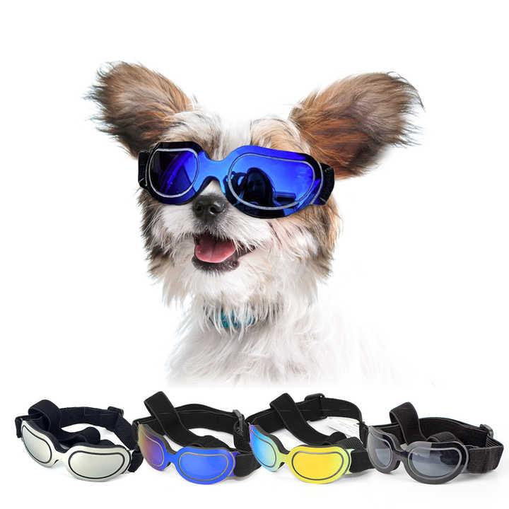 Black Lenses Pet Sunglasses for Dogs and Cats - UV Protection, Adjustable Strap, Anti-Wind and Anti-Fog Pet Goggles Pet Care > Dog Supplies > Dog Training Aids Woofy and Whiskers