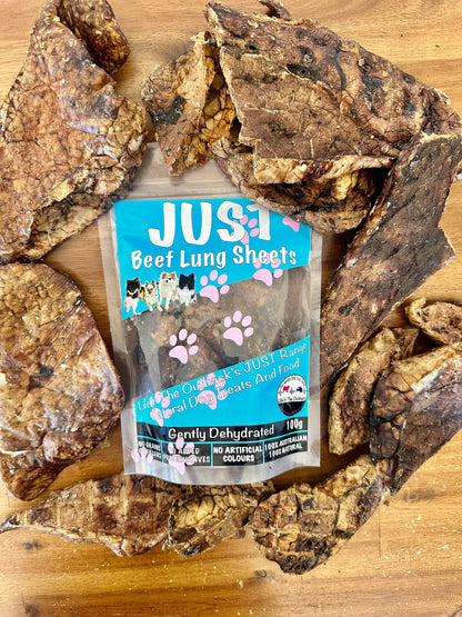 1x Just Beef Lung Sheets Pet Care > Pet Food > Dog Food Woofy and Whiskers