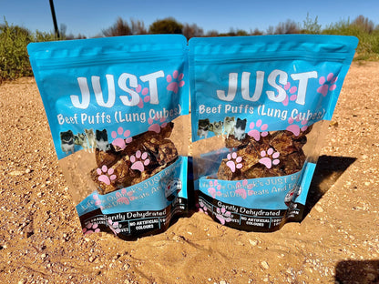 1x Just Beef Puffs (lung cubes) Pet Care > Pet Food > Dog Food Life in the outback