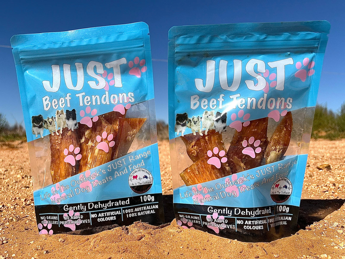 1x Just Beef Tendons Pet Care > Pet Food > Dog Food Life in the outback