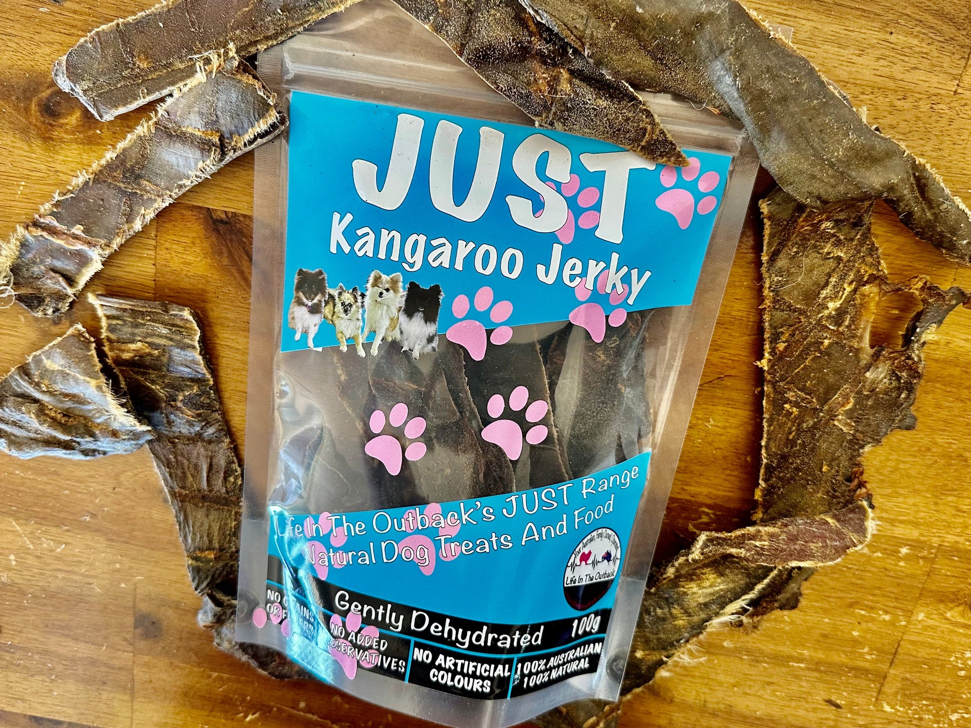 1x Just Kangaroo Jerky Pet Care > Pet Food > Dog Food Life in the outback
