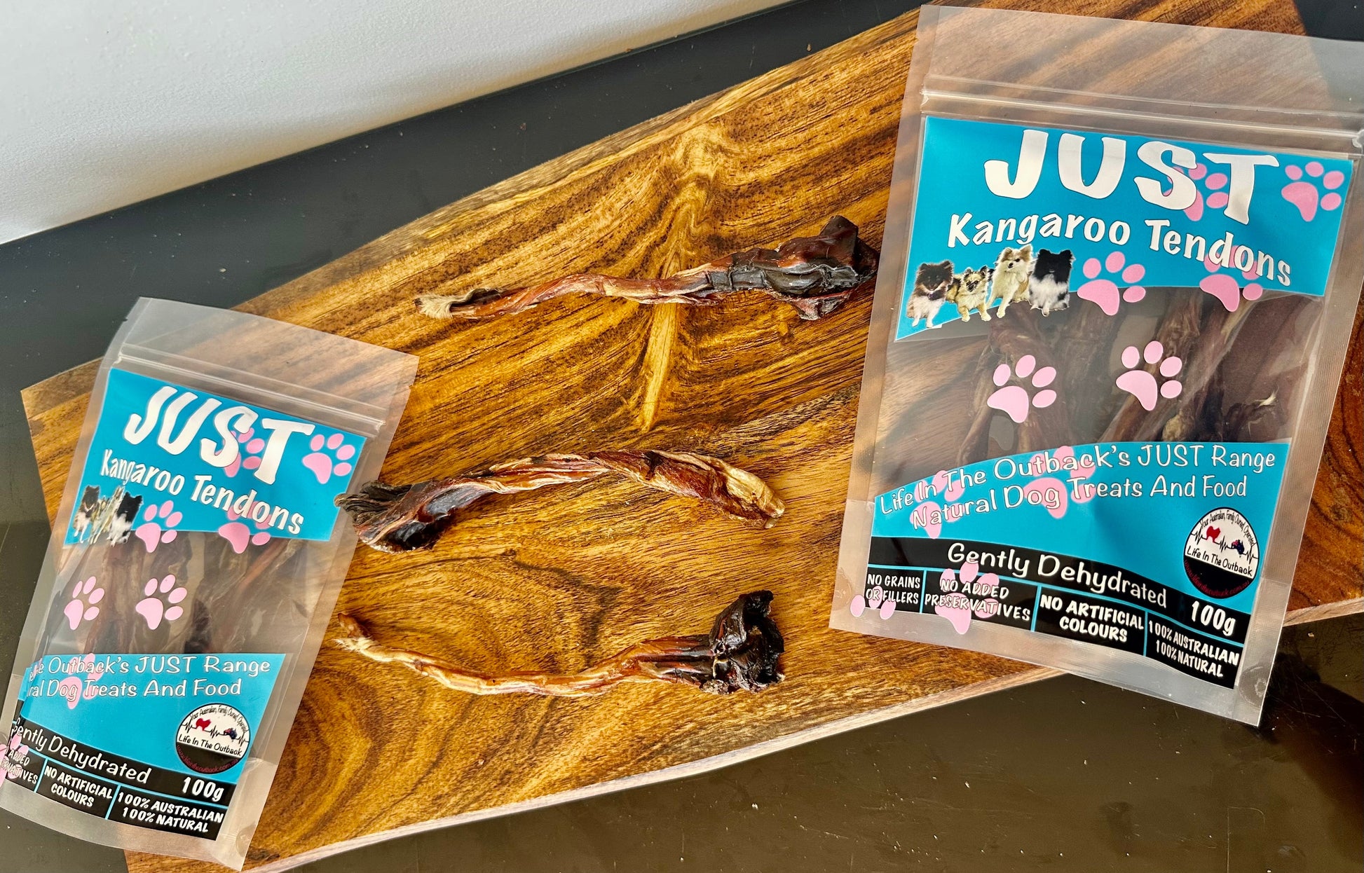 1x Just Kangaroo Tendons Pet Care > Pet Food > Dog Food Life in the outback