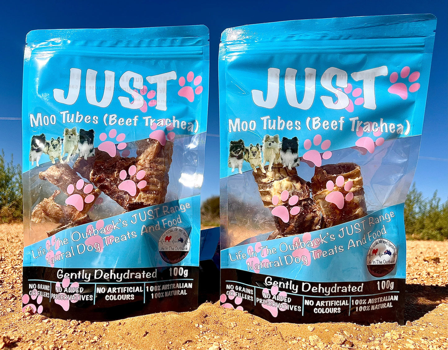 1x Just Moo Tubes ( Beef Trachea ) Pet Care > Pet Food > Dog Food Life in the outback