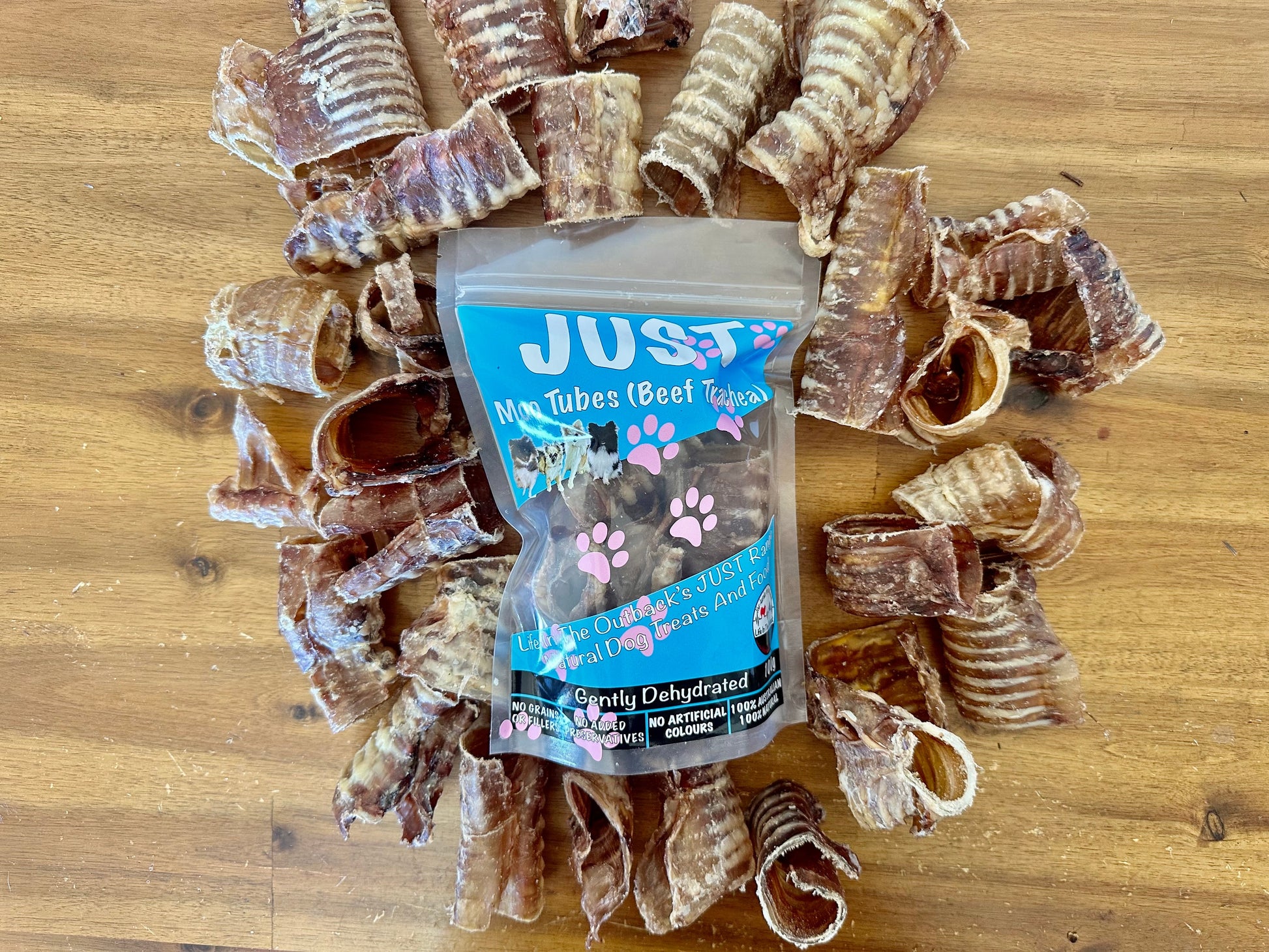 1x Just Moo Tubes ( Beef Trachea ) Pet Care > Pet Food > Dog Food Life in the outback