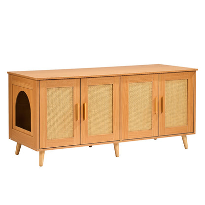 VEVOR Cat Litter Box Enclosure Wooden Litter Box Furniture Hidden for 2 Cats Pet Care > Cat Supplies > Cat Litter Woofy and Whiskers