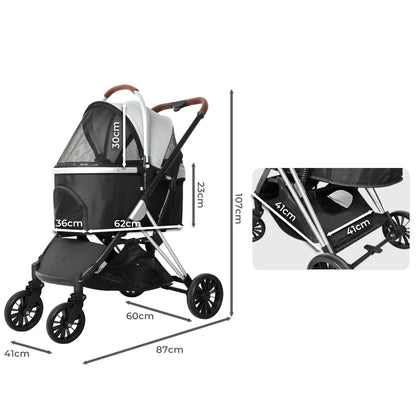 PaWz 4 Wheels Pet Stroller Dog Cat Pram pet stroller PaWz