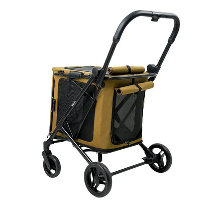 Ibiyaya Bigbuddy Stroller And Crate Combo - Crystal Teal pet stroller ibiyaya camel