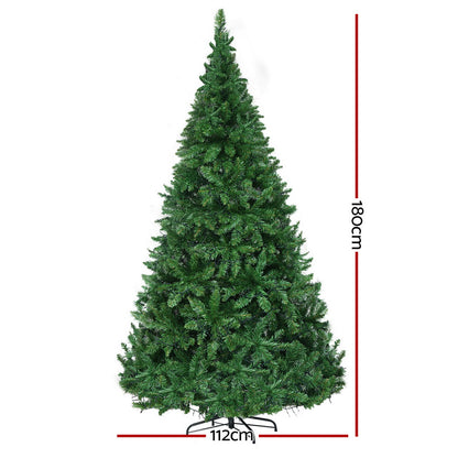 Jingle Jollys Christmas Tree 1.8m LED Xmas Tree Decorations 874 Tips Occasions > Christmas > Christmas Trees Woofy and Whiskers