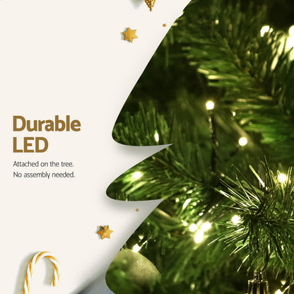Jingle Jollys Christmas Tree 1.8m LED Xmas Tree Decorations 874 Tips Occasions > Christmas > Christmas Trees Woofy and Whiskers