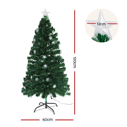 Jingle Jollys 1.2m Christmas Tree Optic Fibre LED Xmas tree Multi Colour Occasions > Christmas > Christmas Trees Woofy and Whiskers