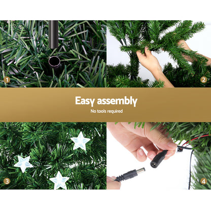 Jingle Jollys 1.2m Christmas Tree Optic Fibre LED Xmas tree Multi Colour Occasions > Christmas > Christmas Trees Woofy and Whiskers