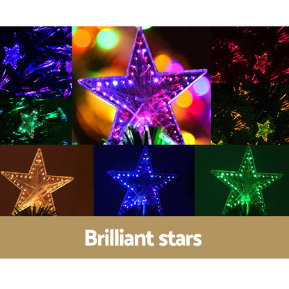 Jingle Jollys 1.2m Christmas Tree Optic Fibre LED Xmas tree Multi Colour Occasions > Christmas > Christmas Trees Woofy and Whiskers