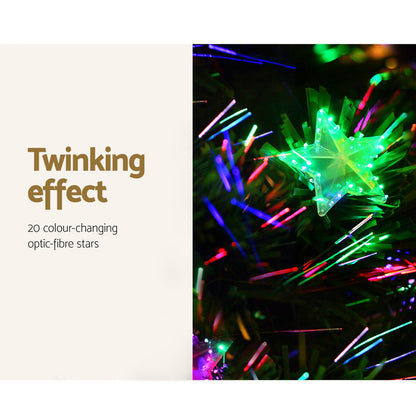 Jingle Jollys 1.2m Christmas Tree Optic Fibre LED Xmas tree Multi Colour Occasions > Christmas > Christmas Trees Woofy and Whiskers