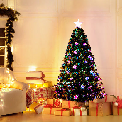 Jingle Jollys 1.2m Christmas Tree Optic Fibre LED Xmas tree Multi Colour Occasions > Christmas > Christmas Trees Woofy and Whiskers