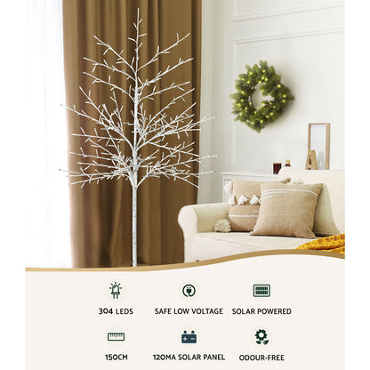 1.5M Christmas Tree 304 LED Solar Jingle Jollys Occasions > Christmas > Outdoor Decorations & Lights Jingle jollies