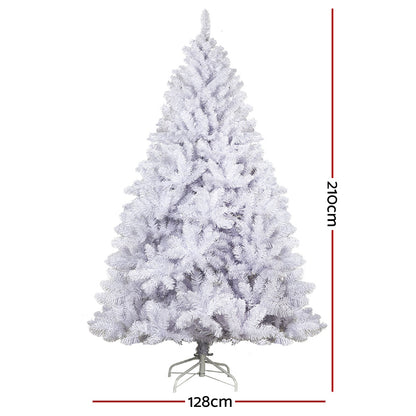 Jingle Jollys Christmas Tree 2.1m 1000 White Tips Xmas Tree Decorations Occasions > Christmas > Christmas Trees Woofy and Whiskers