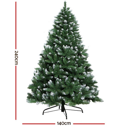 Jingle Jollys Christmas Tree 2.4m Snowy Xmas Tree Decoration 1225 Tips Occasions > Christmas > Christmas Trees Woofy and Whiskers