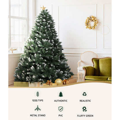 Jingle Jollys Christmas Tree 2.4m Snowy Xmas Tree Decoration 1225 Tips Occasions > Christmas > Christmas Trees Woofy and Whiskers