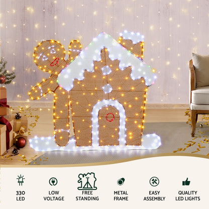 330 LED Christmas Lights Gingerbread Motif Fairy Light Decoration Jingle Jollys Occasions > Christmas > Outdoor Decorations & Lights Woofy and Whiskers