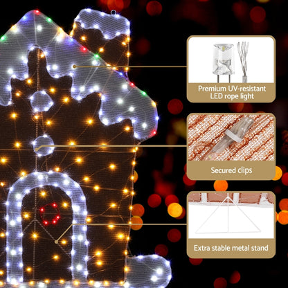 330 LED Christmas Lights Gingerbread Motif Fairy Light Decoration Jingle Jollys Occasions > Christmas > Outdoor Decorations & Lights Woofy and Whiskers