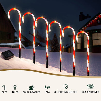 42 LED 6 PCS Christmas Lights Path Ground Light Garden Decorations Jingle Jollys Occasions > Christmas > Outdoor Decorations & Lights Woofy and Whiskers