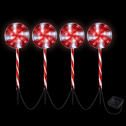 4 PCS Christmas Lights Path Ground Light Garden Decoration 112 LED Jingle Jollys Occasions > Christmas > Outdoor Decorations & Lights Woofy and Whiskers